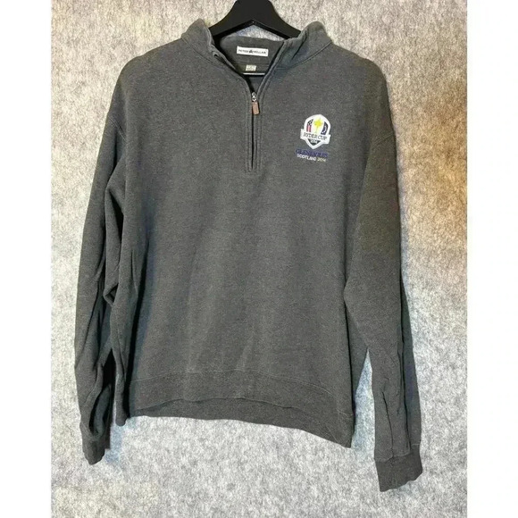 Peter Millar 2014 Ryder Cup Gray Quarter Zip Large - Picture 1 of 6